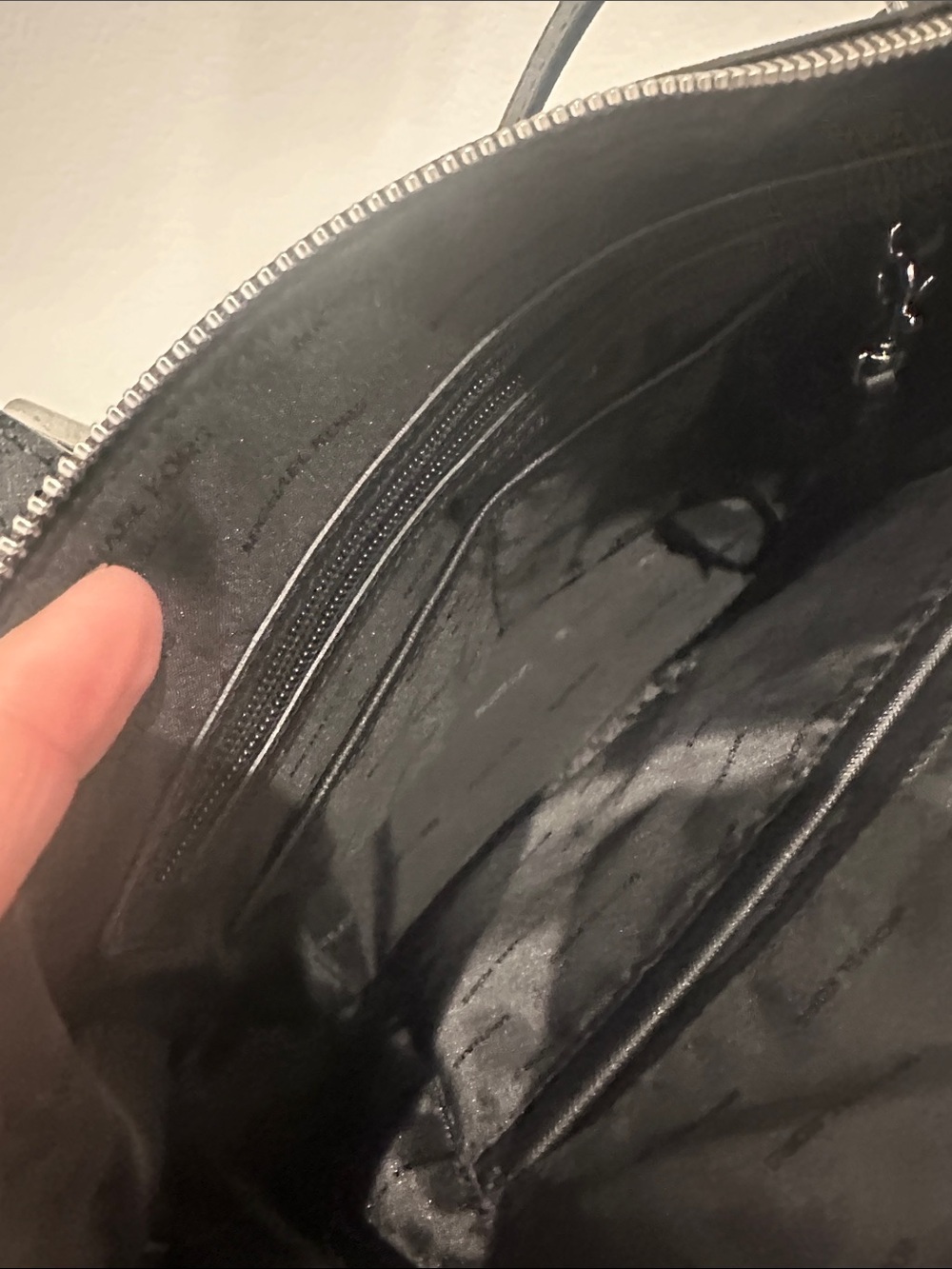 Michael Kors Black Saffiano Zip-Top Tote with MK Charm - Picture 2 of 4
